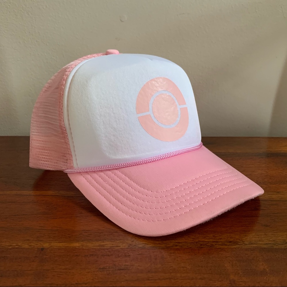 Pink Pokémon Trainer SnapBack Hat - Lass Cosplay